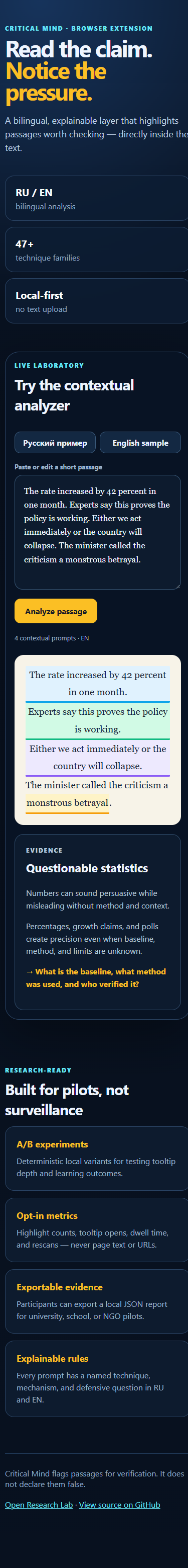 Critical Reading — Analyze text